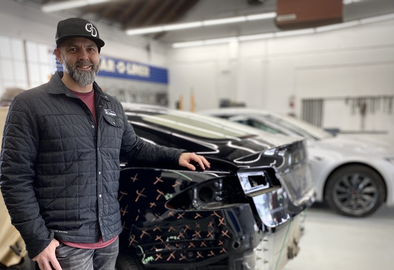 Dustin Caldwell owns Central Oregon's only Tesla Certified Repair Shop